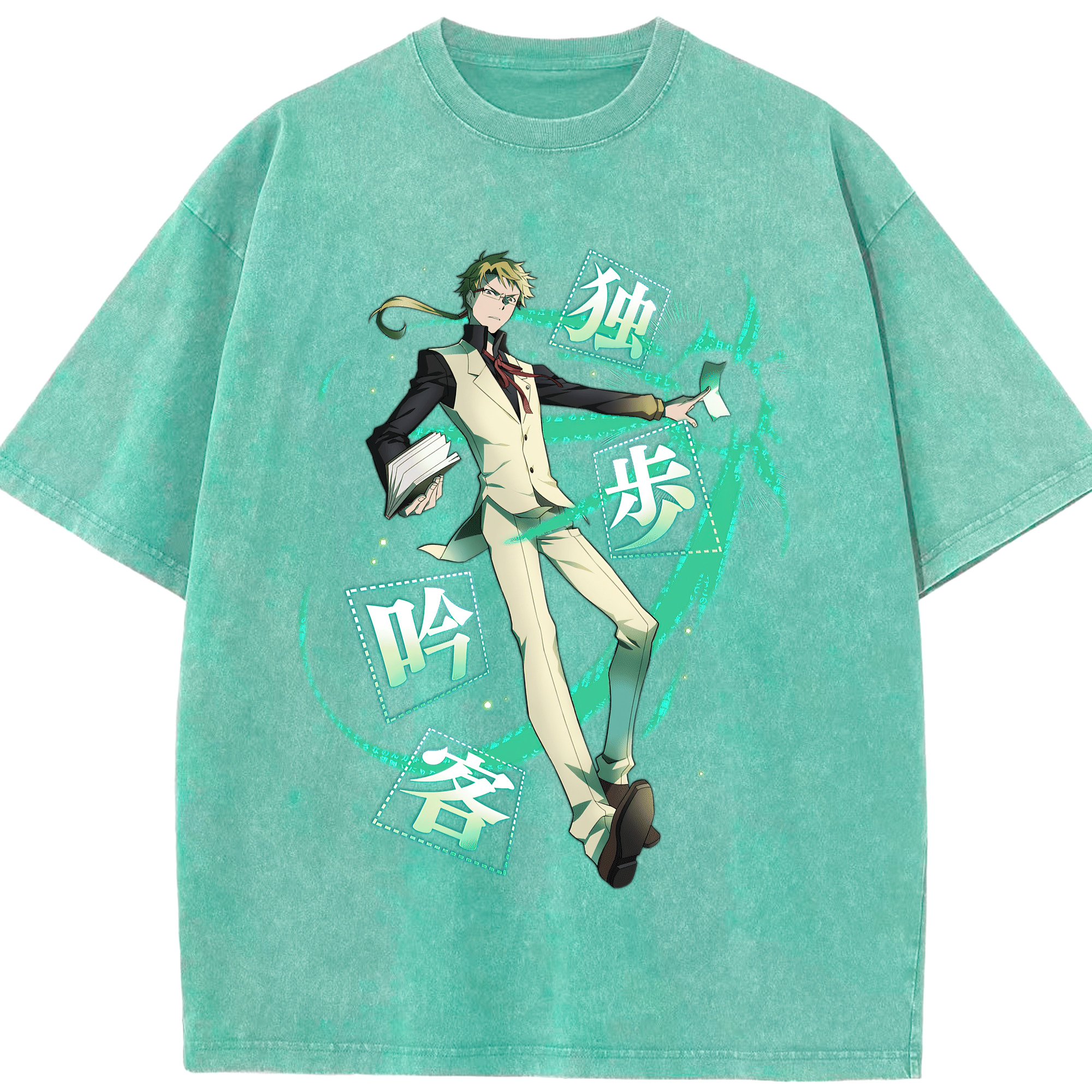 （画像用） 文豪ストレイドッグス Bungo Stray Dogs 綿100% ヴィンテージ風 半袖Tシャツ（フロントプリント）